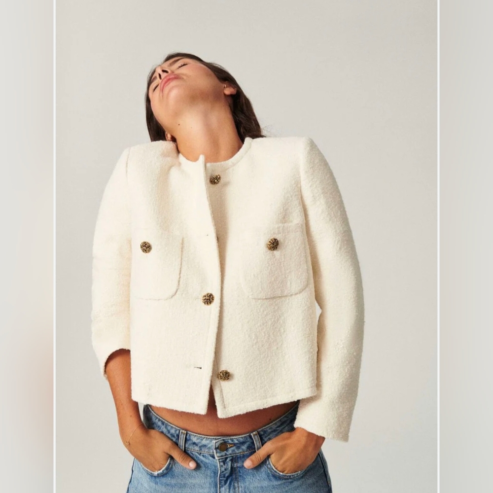 Cropped tweed jacket